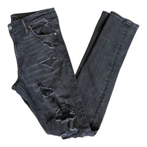 American Eagle Young Money Black Denim Skinny Stretch Jeans 34x30